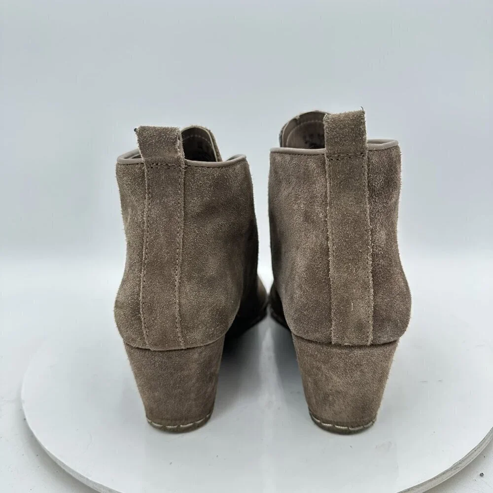 Franco Sarto Anabelle Women Size 9M Brown Suede Ankle Wedges Booties Boot